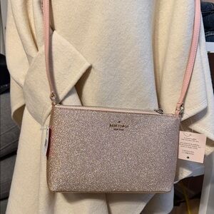Kate Spade Rose Gold Glitter Crossbody Bag